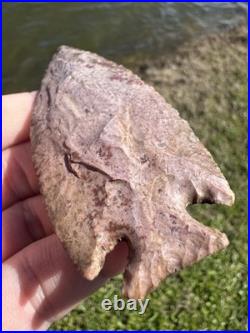 Rare Native American Notched Colorful Arrowhead Point