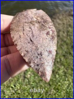 Rare Native American Notched Colorful Arrowhead Point