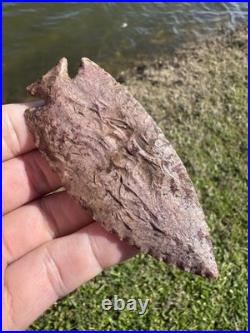Rare Native American Notched Colorful Arrowhead Point