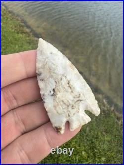 Rare Native American Novocilite Corner Notch Arrowhead Point Rare Native American Novocilite Corner Notch Arrowhead Point