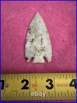 Rare Native American Novocilite Corner Notch Arrowhead Point