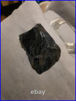 Rare Native American Obsidian Blade Scraper Artifact Stone Tool