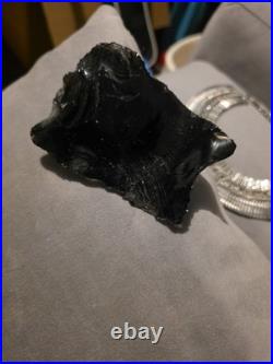 Rare Native American Obsidian Blade Scraper Artifact Stone Tool