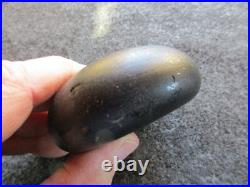 Rare Native American Obsidian Discoidal, Hand Carved Indian Discoidal, Ott S-56a