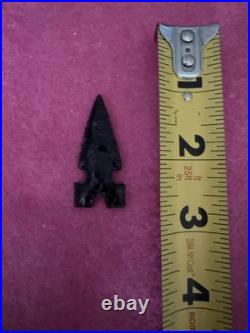 Rare Native American Obsidian Harrell Point Arrowhead