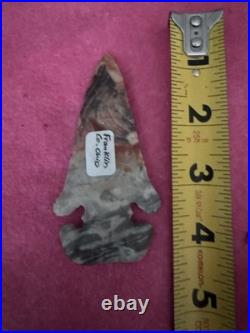 Rare Native American Ohio Flintridge E Notch Thebes Point Arrowhead