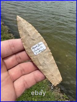 Rare Native American Paleo Agate Basin Arrowhead Point Indiana