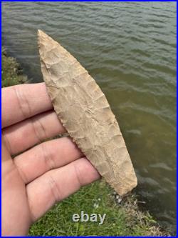 Rare Native American Paleo Agate Basin Arrowhead Point Indiana