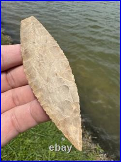 Rare Native American Paleo Agate Basin Arrowhead Point Indiana