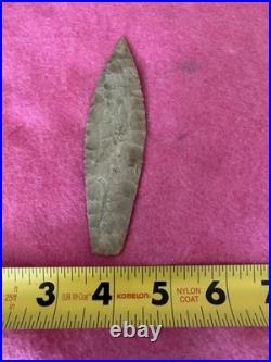 Rare Native American Paleo Agate Basin Arrowhead Point Indiana