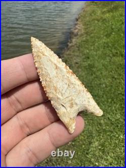 Rare Native American Paleo Archaic Dalton Point Arrowhead