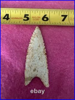 Rare Native American Paleo Archaic Dalton Point Arrowhead