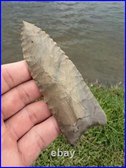 Rare Native American Paleo Archaic Plainview Arrowhead Point