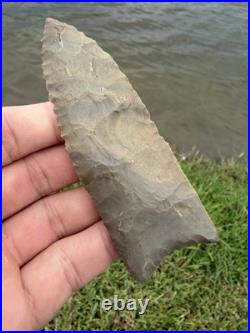 Rare Native American Paleo Archaic Plainview Arrowhead Point