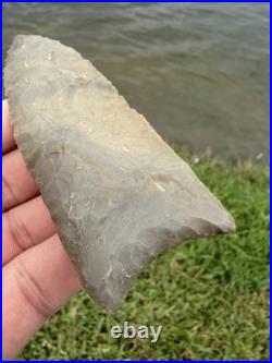 Rare Native American Paleo Archaic Plainview Arrowhead Point