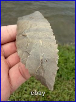 Rare Native American Paleo Archaic Plainview Arrowhead Point
