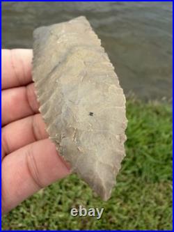 Rare Native American Paleo Archaic Plainview Arrowhead Point