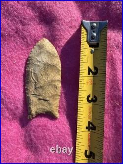 Rare Native American Paleo Clovis Point Arrowhead