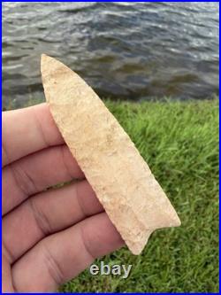 Rare Native American Paleo Fluted Clovis Dalton Point Arrowhead