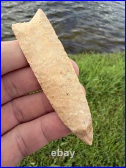 Rare Native American Paleo Fluted Clovis Dalton Point Arrowhead