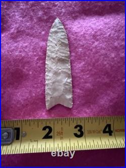 Rare Native American Paleo Fluted Clovis Dalton Point Arrowhead