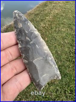 Rare Native American Paleo Fluted Clovis Point Arrowhead