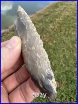 Rare Native American Paleo Fluted Clovis Point Arrowhead