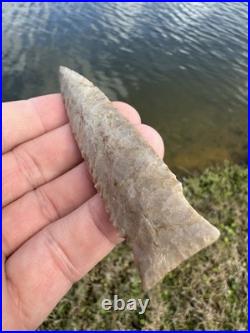 Rare Native American Paleo Scottsbluff Arrowhead Point Artifact