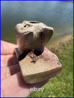 Rare Native American Pipe Stone Effigy Bird Pipe Arrowhead