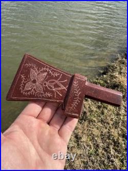 Rare Native American Pipe Tomahawk Hand Carved South Dakota