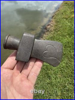 Rare Native American Pipe Tomohawk Carved Axe Head