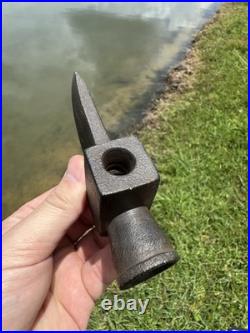 Rare Native American Pipe Tomohawk Carved Axe Head