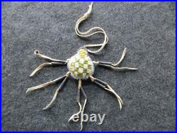 Rare Native American Quilled Leather Fetish, Turtle Amulet, Sd-082603714