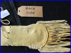 Rare! Native American Quilled Leather Medicine Bag, Tobacco Pouch Sd-042307313