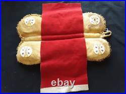 Rare! Native American Quilled Leather Saddle Pad, Museum Piece, Du-012508715