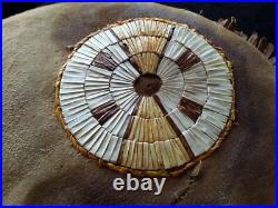 Rare! Native American Quilled Leather Saddle Pad, Museum Piece, Du-012508715