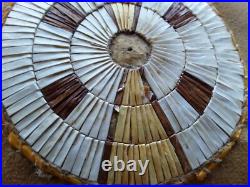 Rare! Native American Quilled Leather Saddle Pad, Museum Piece, Du-012508715