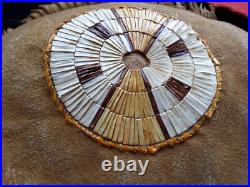 Rare! Native American Quilled Leather Saddle Pad, Museum Piece, Du-012508715