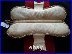 Rare! Native American Quilled Leather Saddle Pad, Museum Piece, Du-012508715