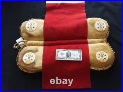 Rare! Native American Quilled Leather Saddle Pad, Museum Piece, Du-012508715