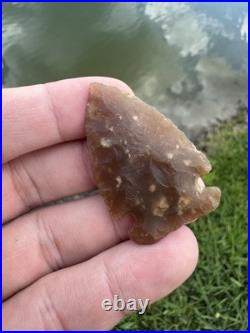 Rare Native American Side Notched Knife River Projectile Arrowhead Point Texas