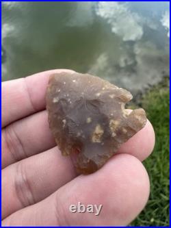 Rare Native American Side Notched Knife River Projectile Arrowhead Point Texas