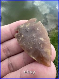 Rare Native American Side Notched Knife River Projectile Arrowhead Point Texas