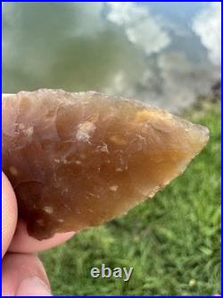 Rare Native American Side Notched Knife River Projectile Arrowhead Point Texas