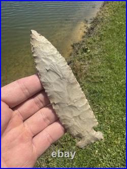 Rare Native American Side Notched Spearhead Arrowhead Point