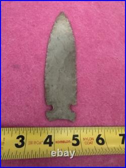 Rare Native American Side Notched Spearhead Arrowhead Point