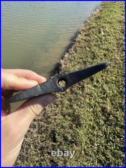 Rare Native American Slate Reel Bannerstone Drilled