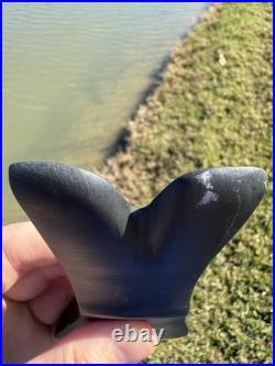 Rare Native American Slate Reel Bannerstone Drilled