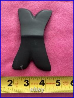 Rare Native American Slate Reel Bannerstone Drilled