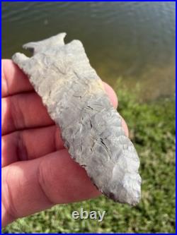 Rare Native American Snapped Kirk Corner Notch Point Arrowhead